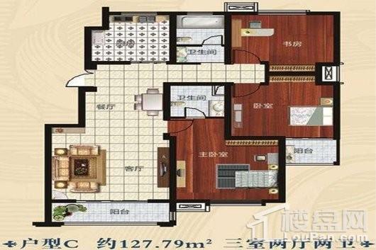 泰和·新天地户型3 3室2厅2卫1厨