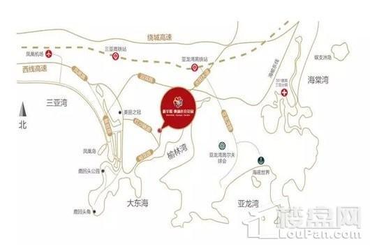 三亚新华联·奥林匹克花园交通区位图