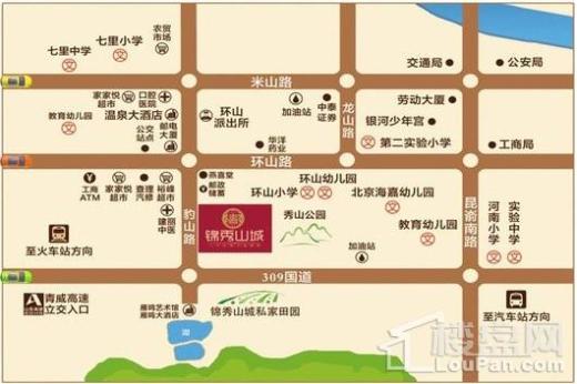 锦秀山城交通图