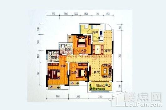 广安·未来城A4户型 3室2厅2卫1厨