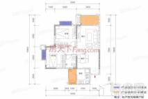 锦绣山河·低碳智慧新城悦城G2-D 2室2厅1卫1厨