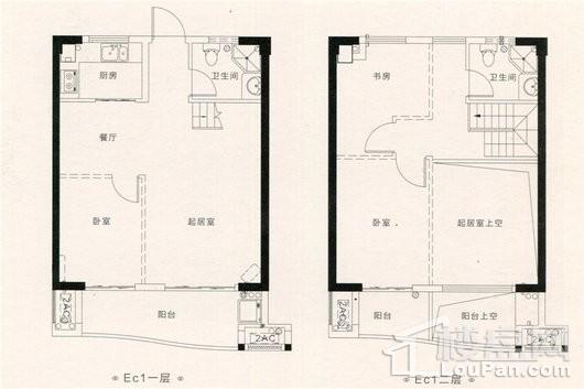 禹洲天悦湾建筑面积111.39平户型 3室2厅2卫1厨