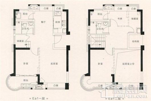 禹洲天悦湾建筑面积117.17平户型 4室2厅2卫1厨