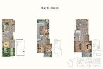 世茂国风长安168㎡户型 5室3厅4卫1厨