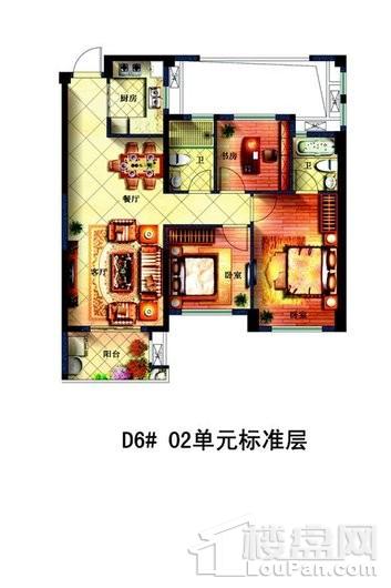 融信·上江城86平米户型 3室2厅2卫1厨