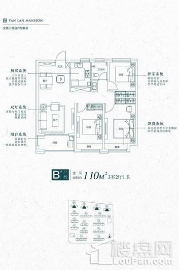 金大地·滟澜观邸户型B-20181028高层-完稿-01 3室2厅1卫1厨