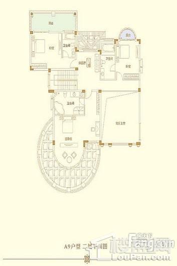 永荣浅水湾A9户型二层平面图 9室4厅4卫1厨