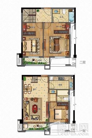 天骏壹品户型图B3-02 3室2厅2卫1厨