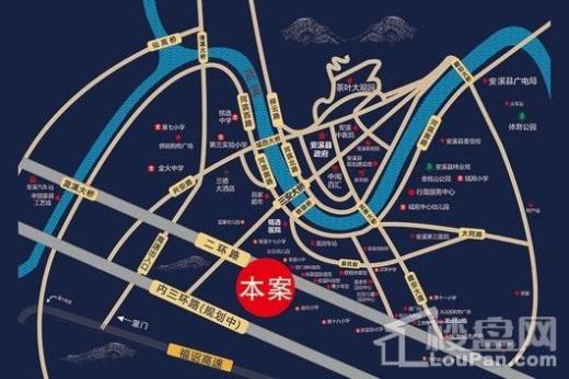 新景龍华城交通图