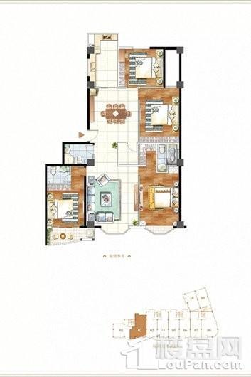 开元公馆02户型 4室2厅3卫1厨