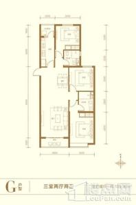 潇河·壹号院G户型 3室2厅2卫1厨