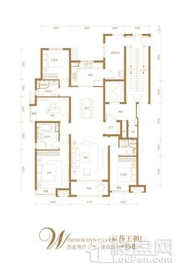 保利海德公园三期158㎡户型 4室2厅3卫1厨