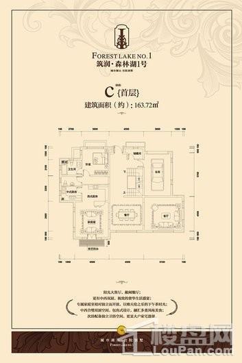 森林湖1号c户型首层 11室7厅6卫2厨