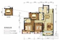 保利狮子湖银杏郡红杉郡标准层T6户型 3室2厅2卫1厨