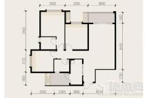 龙湖西宸原著御景1#、2#、4#、5#A户型 3室2厅2卫1厨