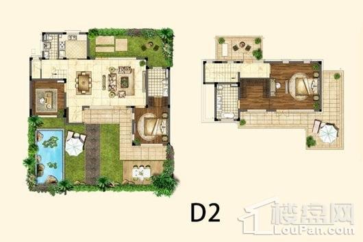 康缘养生谷D2户型 4室2厅2卫1厨