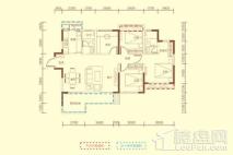 奥园玖俪湾建面约125平A1户型图 4室2厅2卫1厨