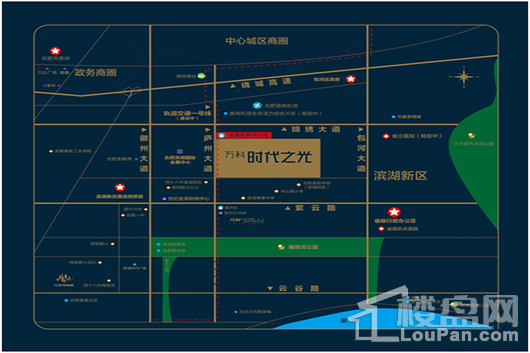 万科·时代之光项目区位标点图