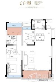 高速·时代公馆C户型 3室2厅2卫1厨