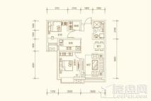 甘肃建投地产百郦湾A2户型 2室2厅1卫1厨