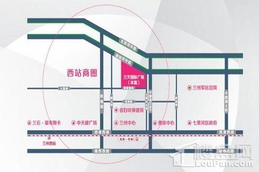 兰天国际广场交通图