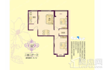 新西部·兰州印象2#001户型 2室2厅1卫1厨