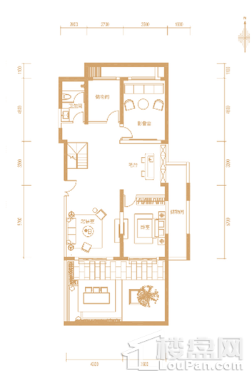 东润银基·望京A2-3三室三厅两卫168平地下一层 3室3厅2卫1厨