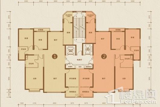 兰州恒大帝景15#16#楼标准层205㎡ 4室2厅2卫1厨
