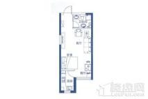 天庆天诚丽舍C3户型 1室2厅1卫1厨