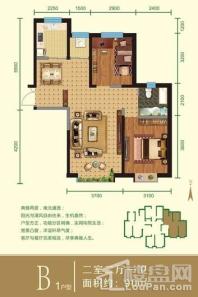 四和·恒景苑B1户型90㎡ 2室2厅1卫1厨