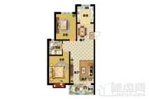 和平嘉园二期四期105.2㎡户型 2室2厅1卫1厨