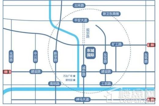 恒宇东城国际交通图
