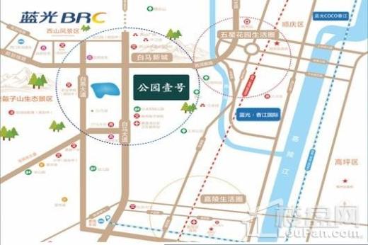蓝光香江国际二期交通图