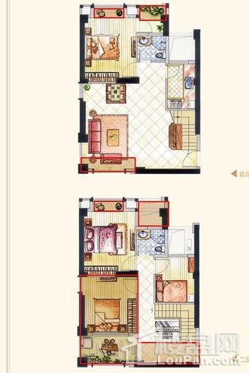 晋阳湖郡3#楼132㎡四房复式 4室2厅2卫1厨