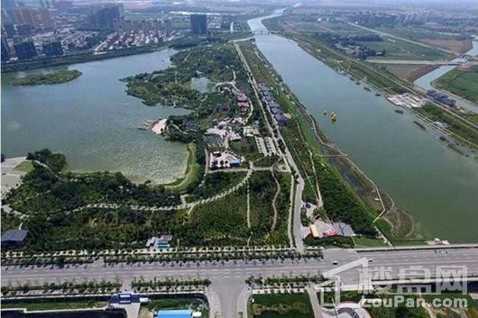 金皖御璟兰庭周边新汴河景观带及三角洲公园