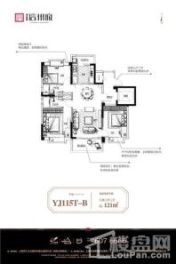 碧桂园·信州府YJ115T-B 3室2厅2卫1厨