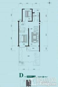 玉泉山居18#楼D户型 2室2厅1卫1厨