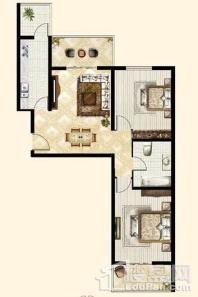 来福花园96.53㎡户型 2室2厅1卫1厨
