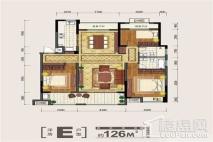 金大地紫金公馆E户型 3室2厅1卫1厨