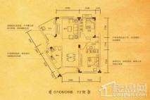 高速·铜都天地Y2-01户型 2室2厅1卫1厨