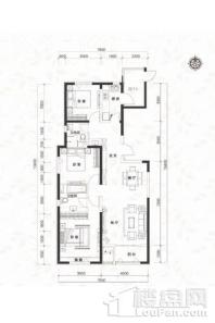 当代MOMA沿湖城7#135平米户型 3室2厅2卫1厨