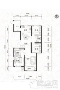 当代MOMA沿湖城7#148平米户型 3室2厅2卫1厨