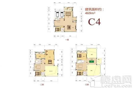 台山海骏达花园C4户型 5室2厅6卫1厨