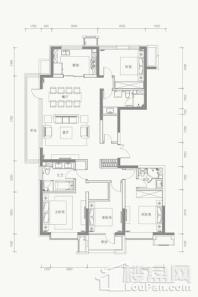 富力盛悦府1#2#标准层A户型176㎡ 4室2厅3卫1厨