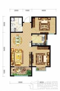 荣兴天顺B户型 2室2厅1卫1厨