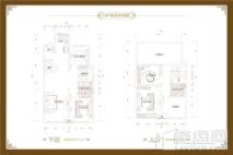 君钰府H户型空中别墅平面图 4室2厅1卫2厨