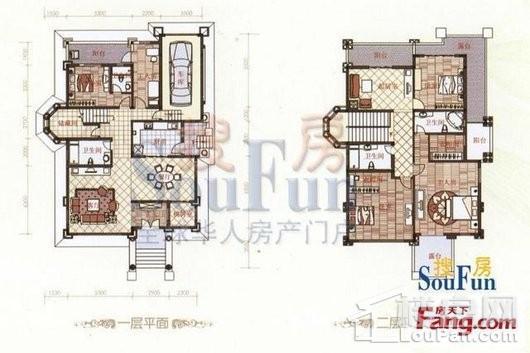 山水豪庭C1户型 5室3厅4卫1厨