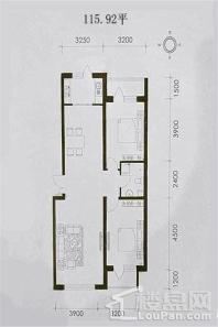 世贸皇冠花园115.92平 2室2厅1卫1厨