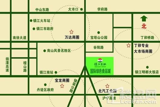 镇江农副产品批发市场区位图