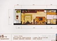 阳西月亮湾s户型45㎡公寓 1室1厅1卫1厨